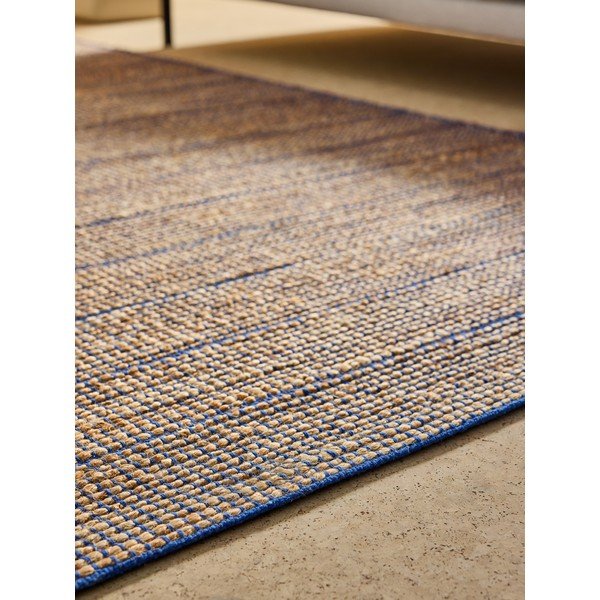 Covor albastru țesut manual din amestec de iută 120x170 cm Hurley – MADE-image-2