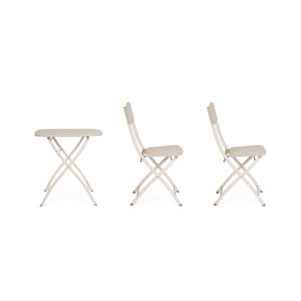 Set de dining pentru grădină bej din oțel pentru 2 persoane Yvonne – Bizzotto-image-4