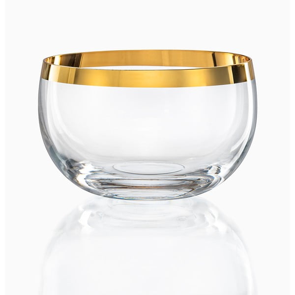 Set 6 boluri din sticlă Crystalex Golden Celebration, ø 12,2 cm