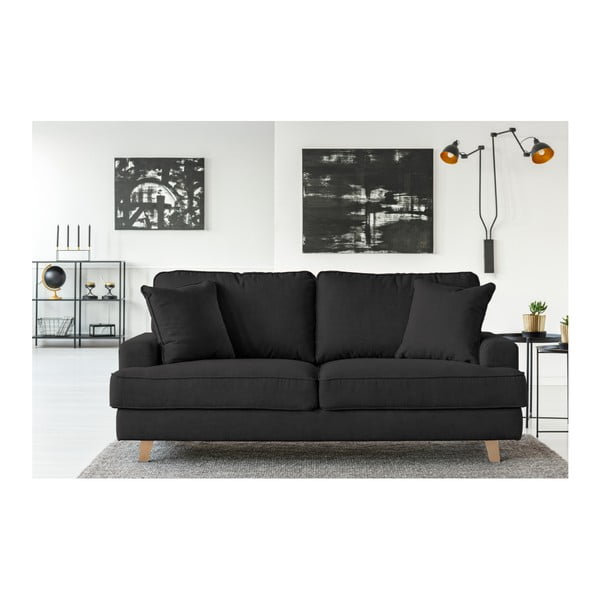 Canapea cu 3 locuri Cosmopolitan design Madrid, negru-image-3