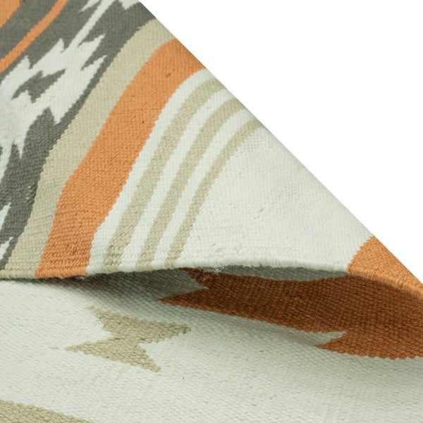 Covor reversibil pentru exterior din plastic reciclat Green Decore Aztec, 90 x 150 cm-image-3