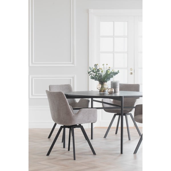 Set de scaune de sufragerie bej 2 buc. tapițat Norwell – Rowico-image-2