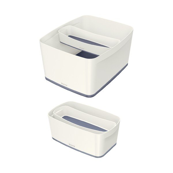 Organizator de birou din plastic alb-gri MyBox - Leitz-image-3