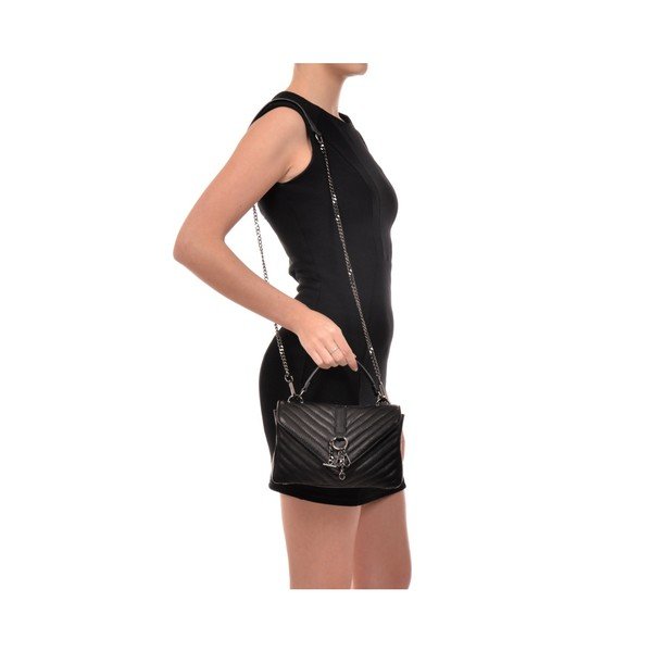 Geantă din piele Carla Ferreri Tatum, negru-image-2