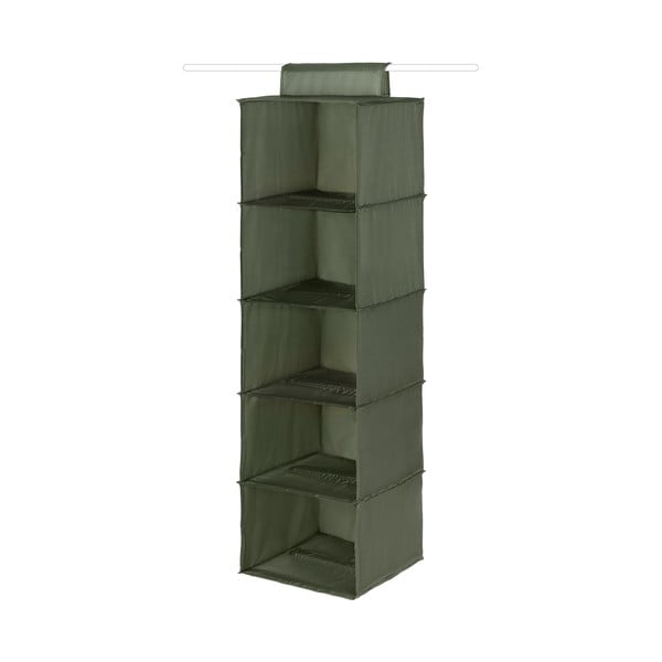 Organizator pentru dulap cu 5 compartimente Compactor Basic, verde închis