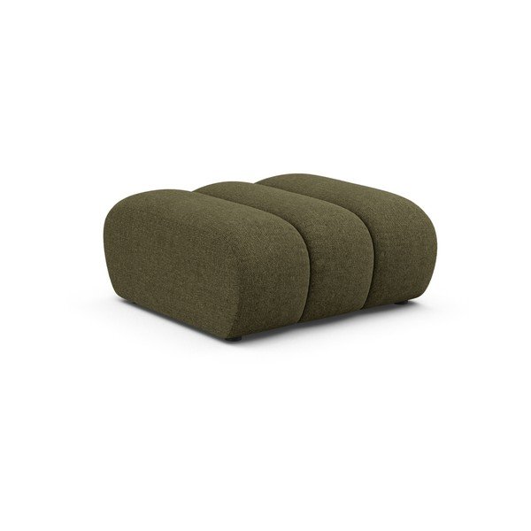 Taburet verde cu tapițerie din chenille Lupine – Micadoni 