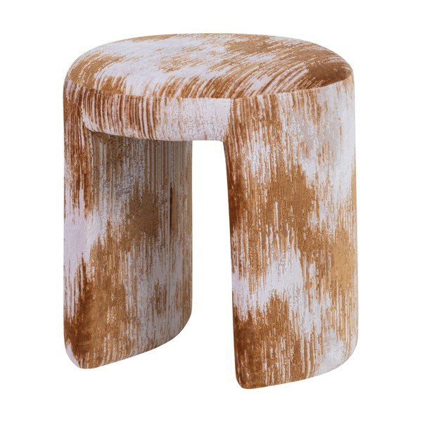 Scaun tip taburet maro tapițat Charlie – WOOOD-image-2