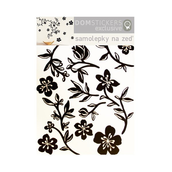 Autocolant pentru perete Flori negre-image-1