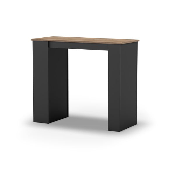 Masă de bar cu blat cu aspect de lemn de stejar 47x120 cm Peru – Marckeric-image-2
