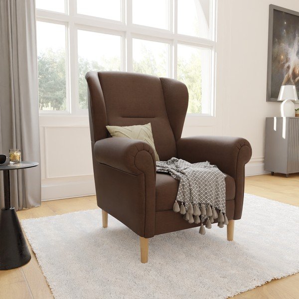 Fotoliu maro închis wing Swan – Ropez-image-3