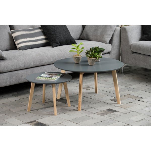 Masă de cafea Actona Molina, ⌀ 50 cm, gri-image-3