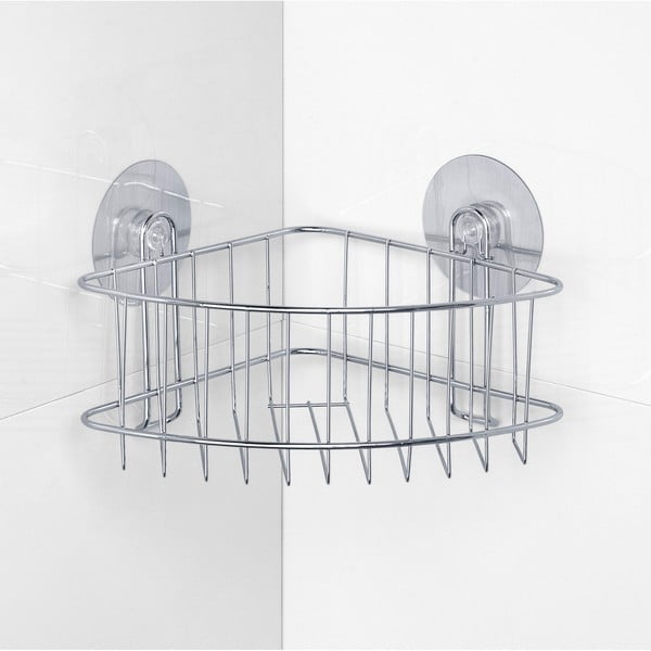 Raft pe colț pentru duș cu ventuze Wenko Static-Loc-image-1