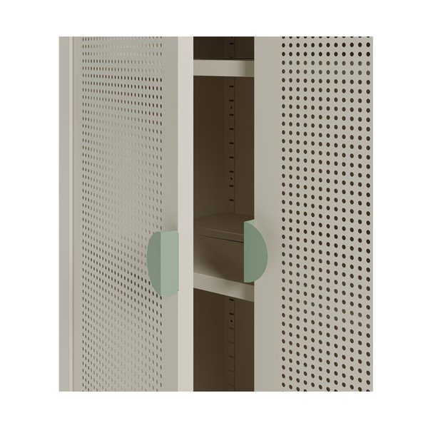 Dulap crem/în culoare naturală din metal 70x100x40 cm Sayla – Marckeric-image-3