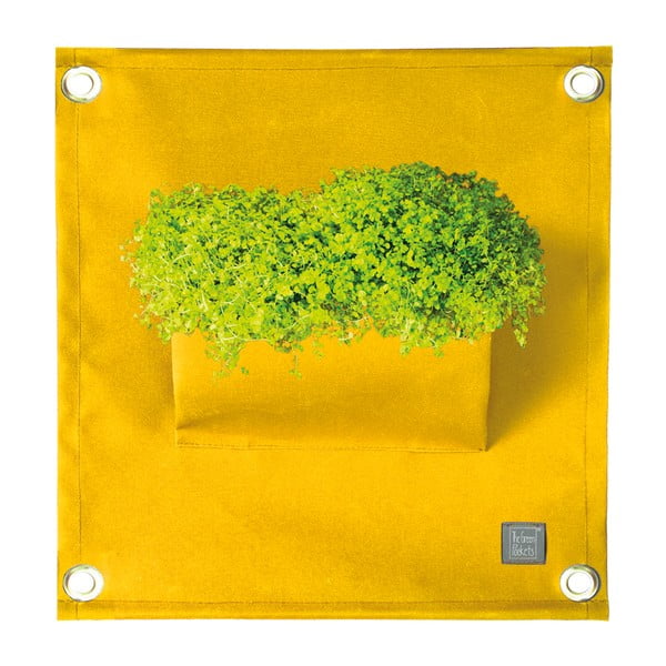Ghiveci pentru flori The Green Pockets Amma, 45 x 50 cm, galben