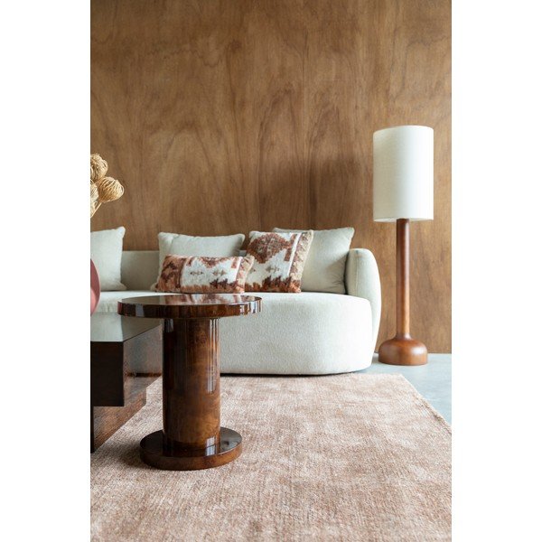 Măsuță auxiliară rotundă cu aspect de lemn de nuc ø 46 cm Quinn – Dutchbone-image-3