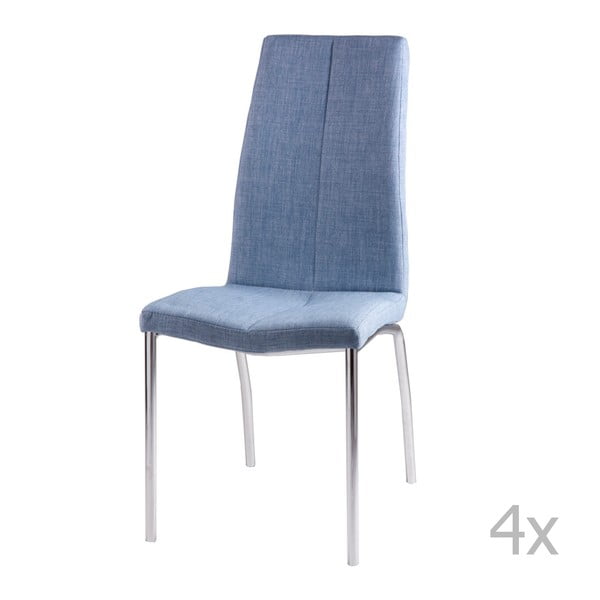 Set 4 scaune sømcasa Carla, albastru deschis