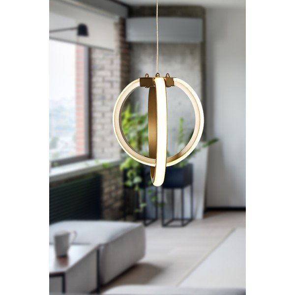 Lustră bronz LED din metal ø 25 cm Sezen – Squid Lighting-image-1