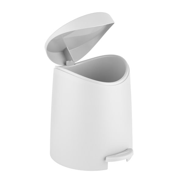 Coș de gunoi alb cu pedală din plastic 3 l Portes – Allstar-image-1