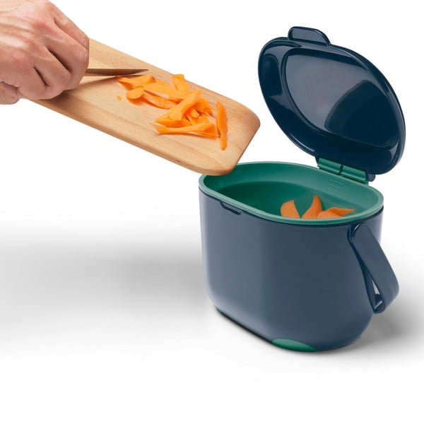 Recipient pentru deșeuri compostabile Addis Caddy, 2,5 l, albastru-verde-image-4