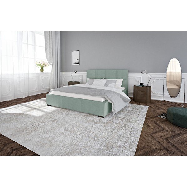 Pat dublu cu somieră și spațiu de depozitare Guy Laroche Home Fascination, 180 x 200 cm, albastru deschis-image-4