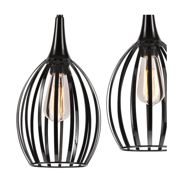 Lustră neagră ø 17,5 cm Vincent – LAMKUR-image-4