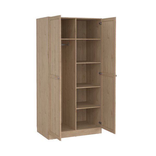 Șifonier în culoare naturală cu aspect de lemn de stejar 99x200x62 cm Billund – Tvilum-image-2