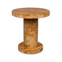 Măsuță auxiliară rotundă cu aspect de lemn de nuc ø 46 cm Quinn – Dutchbone