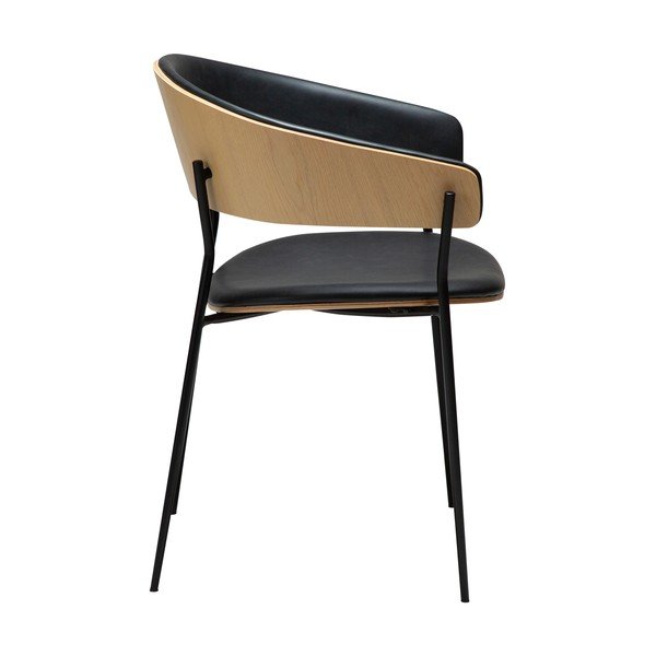 Scaun de dining negru cu cotiere Crib – DAN-FORM Denmark-image-2