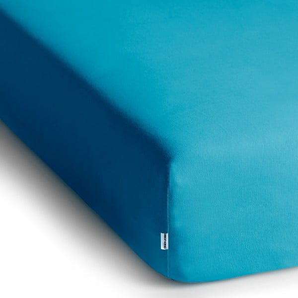Cearceaf albastru din jerseu cu elastic 120x200 cm Amber – Restilo-image-2
