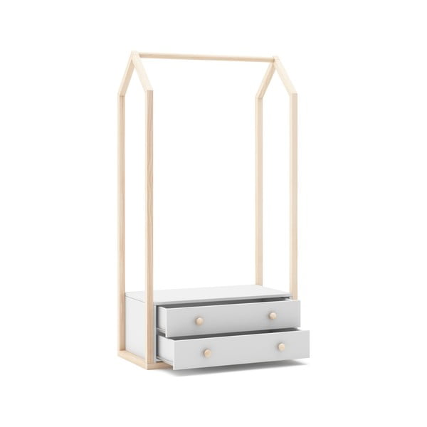 Șifonier pentru copii alb 80x170 cm Esteban – Marckeric-image-3