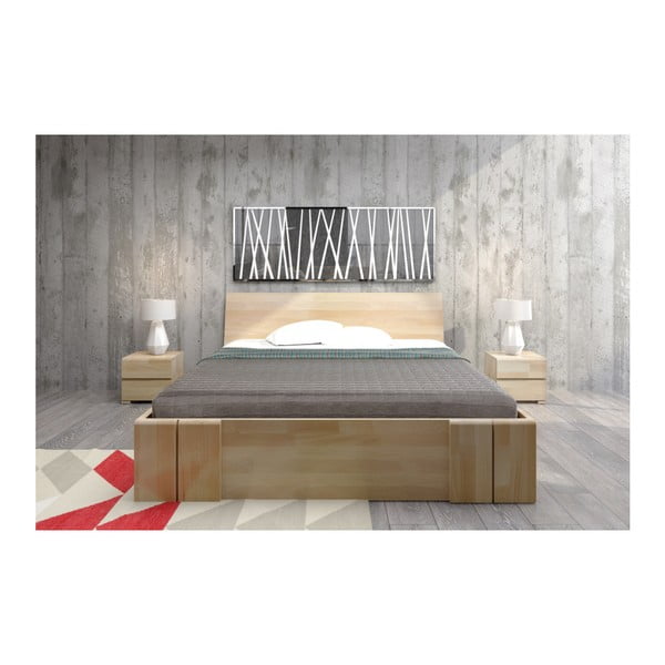 Pat dublu din lemn de fag, cu sertar, SKANDICA Vestre Maxi, 160 x 200 cm-image-4