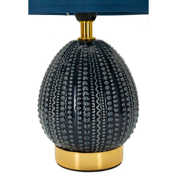 Veioză albastră din ceramică cu abajur textil (înălțime 30,5 cm) Flavi – Mauro Ferretti-image-2