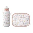 Cutie de gustări pentru copii cu sticlă Flowers & butterflies – Mepal