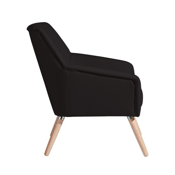 Fotoliu din piele ecologică Max Winzer Alegro, negru-image-1