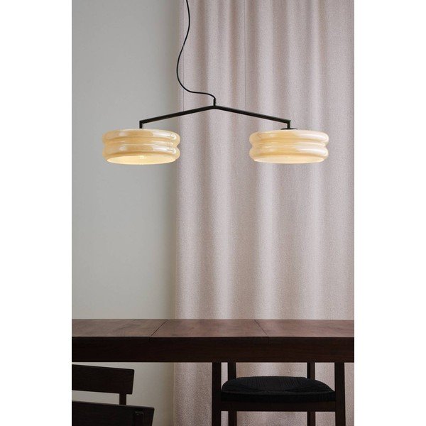 Lustră maro/crem din sticlă opal Apelqvist – Jotex-image-1