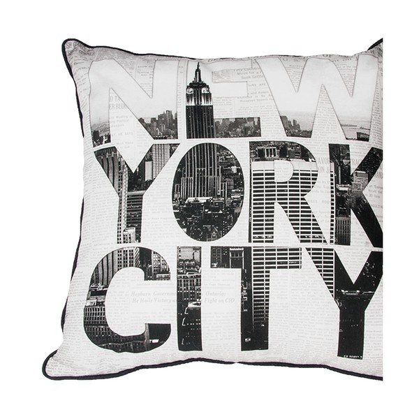 Pernă Graham & Brown New York Type, 50 x 50 cm