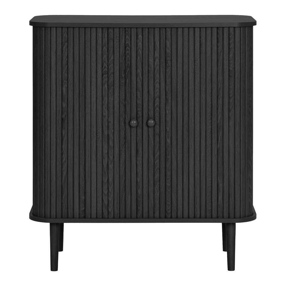 Comodă neagră din lemn de pin 80x87x40 cm Nikko – House Nordic