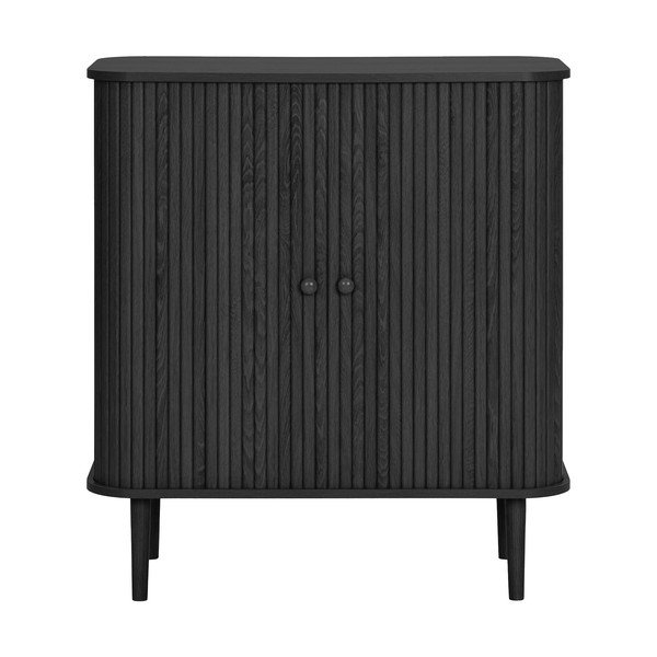 Comodă neagră din lemn de pin 80x87x40 cm Nikko – House Nordic