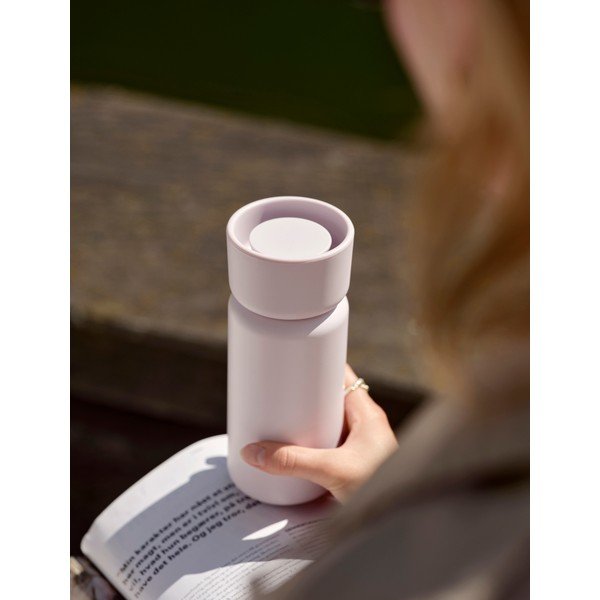 Cană termos roz-deschis din oțel inoxidabil 400 ml Singles – Zone-image-1