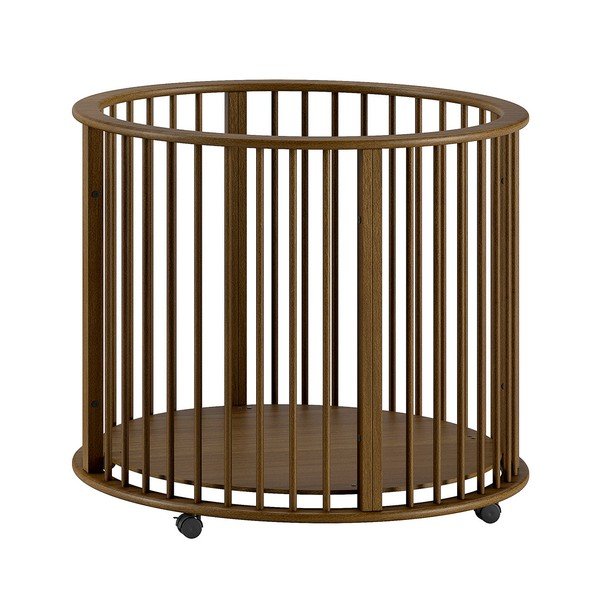 Țarc pentru copii maro din lemn de fag 90x90 cm Dino – Vipack