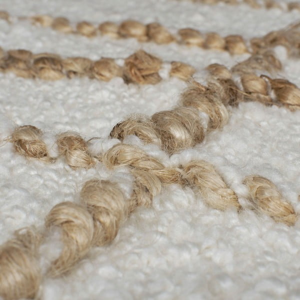 Covor crem țesut manual din amestesc de lână 120x170 cm Astera Linear – Flair Rugs-image-3