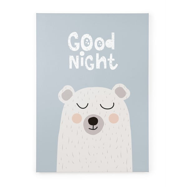 Tablou pe pânză Tanuki Good Night Bear, 70 x 50 cm