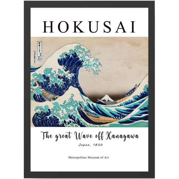 Poster 35x45 cm Hokusai – Wallity
