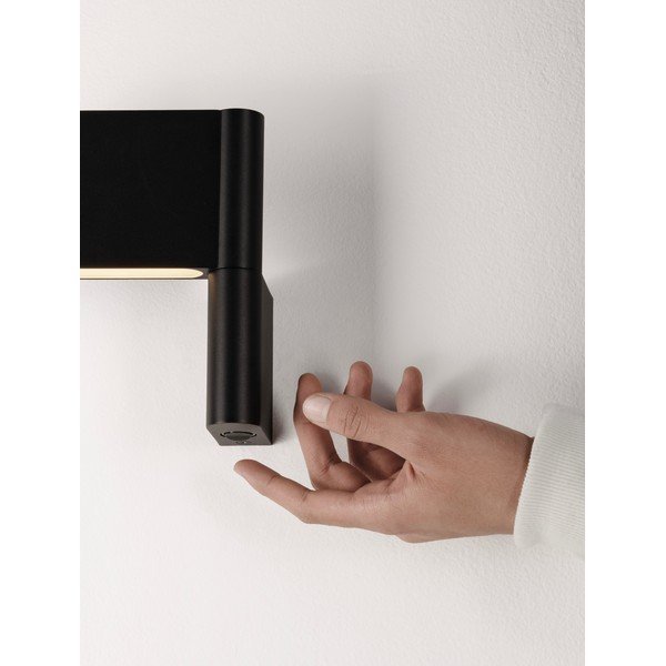 Aplică de perete negru-mat LED cu structură flexibilă din aluminiu Flusso – Nova Luce-image-3