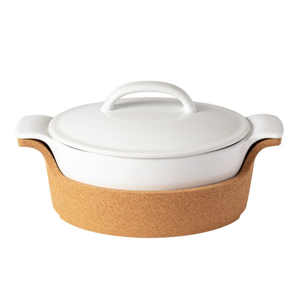 Bol alb/maro din gresie Ensemble – Casafina