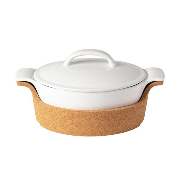 Bol alb/maro din gresie Ensemble – Casafina