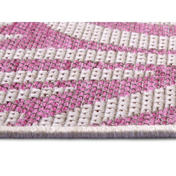 Covor adecvat pentru exterior NORTHRUGS Cebra, 70 x 300 cm, roz - bej-image-3