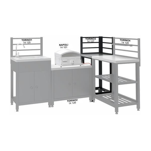 Modul de bucătărie în aer liber Torino 3 – Cattara-image-3