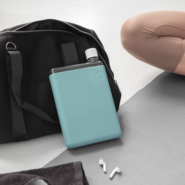 Husă din silicon pentru sticlă de buzunar Memobottle A5 Sleeve, albastru turcoaz-image-3