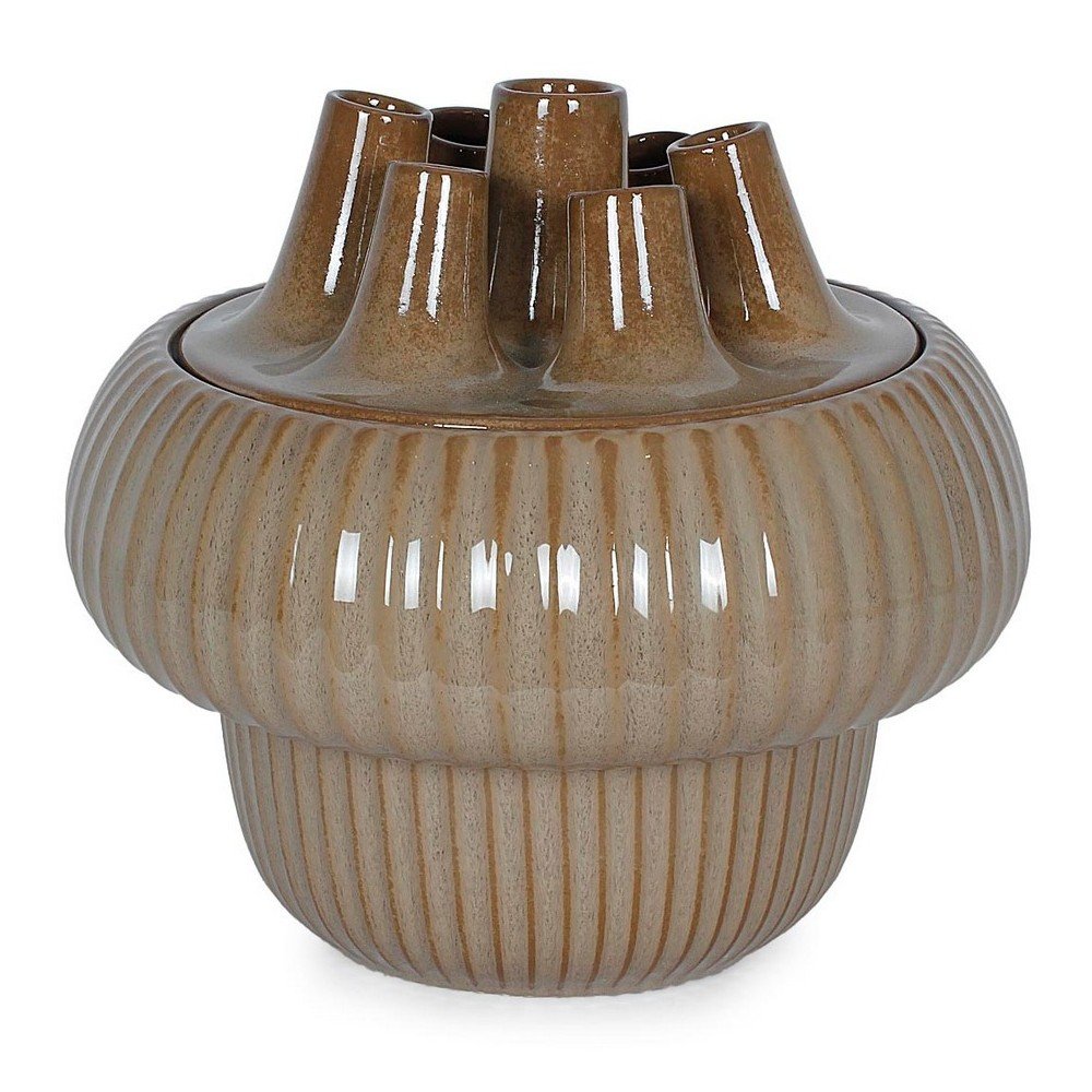 Vaza taupe din gresie (inaltime 25,5 cm) Olyssia – Bizzotto